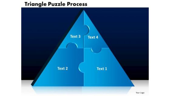 PowerPoint Design Slides Triangle Puzzle Process Ppt Designs