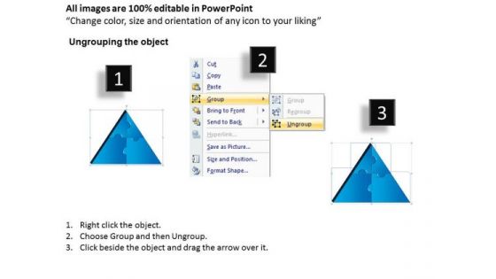 PowerPoint Design Slides Triangle Puzzle Process Ppt Designs