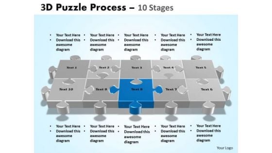 PowerPoint Design Strategy Puzzle Process Ppt Backgrounds