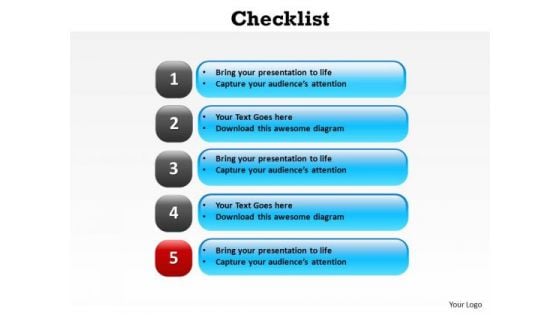 PowerPoint Design Strategy Slides Checklist Ppt Slides