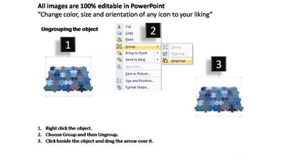 PowerPoint Design Teamwork 7x6 Rectangular Jigsaw Puzzle Matrix Ppt Theme