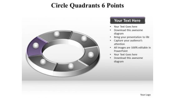 PowerPoint Design Teamwork Circle Quadrants Ppt Slides