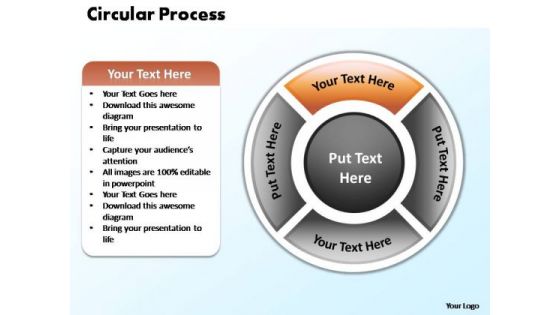 PowerPoint Design Teamwork Circular Process Ppt Theme