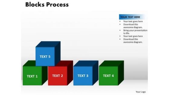 PowerPoint Designs Blocks Process Marketing Ppt Templates