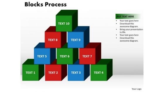 PowerPoint Designs Blocks Process Success Ppt Presentation