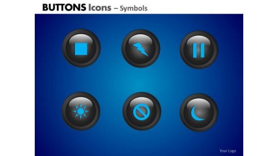 PowerPoint Designs Business Growth Buttons Icons Ppt Templates