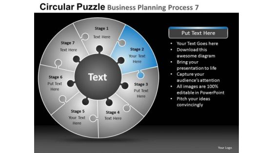 PowerPoint Designs Business Growth Circular Puzzle Ppt Layouts