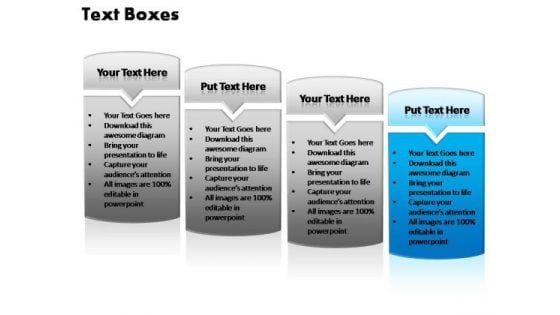 PowerPoint Designs Business Text Boxes Ppt Process