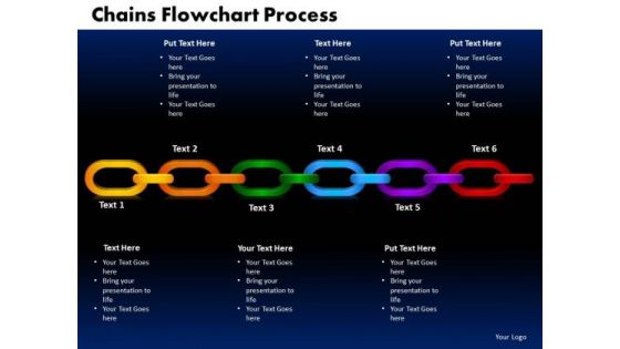 PowerPoint Designs Chains Flowchart Process Business Ppt Slides