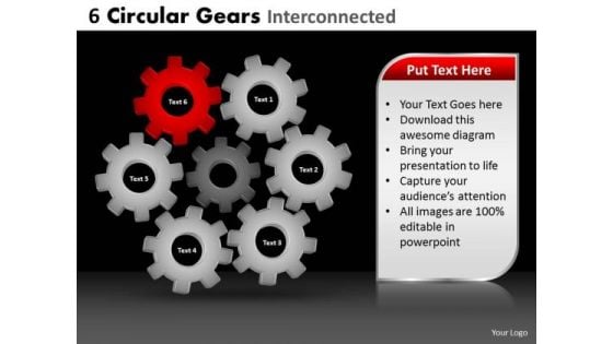 PowerPoint Designs Chart Circular Gears Ppt Theme