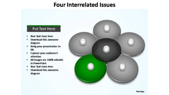 PowerPoint Designs Chart Four Interrelated Ppt Slide