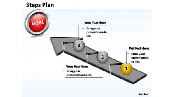 PowerPoint Designs Chart Steps Plan 3 Stages Style 4 Ppt Design