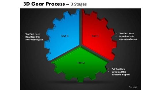 PowerPoint Designs Circle Chart Gear Process Ppt Designs