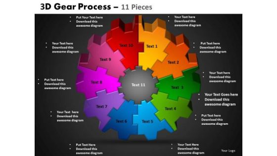 PowerPoint Designs Circle Process Gear Process Ppt Slides