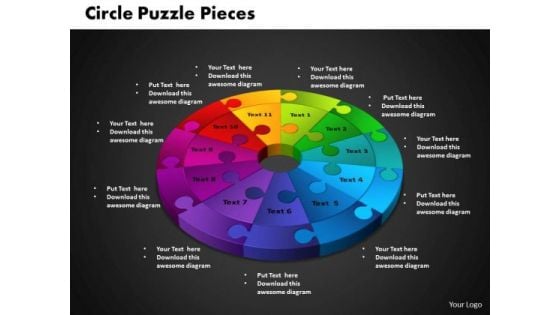 PowerPoint Designs Circle Puzzle Editable Ppt Template