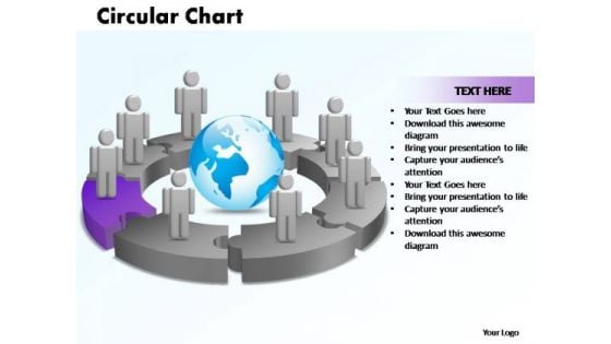 PowerPoint Designs Circular Chart With Globe Ppt Slides