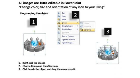 PowerPoint Designs Circular Chart With Globe Ppt Themes