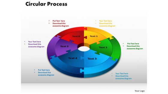 PowerPoint Designs Circular Process Teamwork Ppt Backgrounds