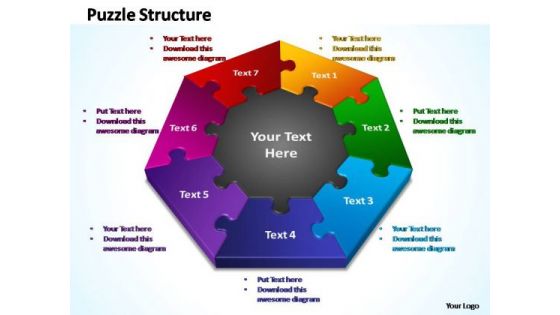 PowerPoint Designs Company Puzzle Structure Ppt Template