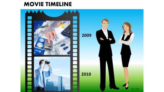 PowerPoint Designs Company Teamwork Movie Timeline Ppt Layout