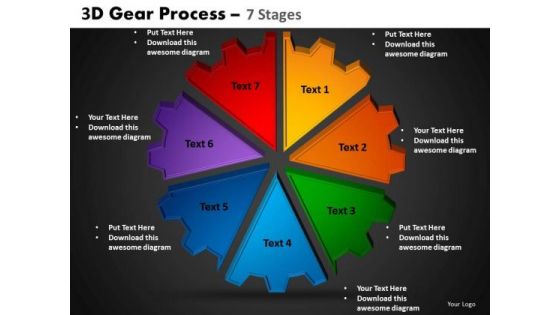 PowerPoint Designs Cycle Chart Gear Process Ppt Layouts