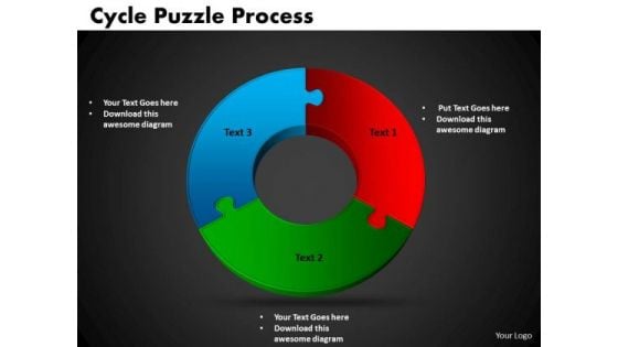 PowerPoint Designs Cycle Puzzle Process Ppt Presentation