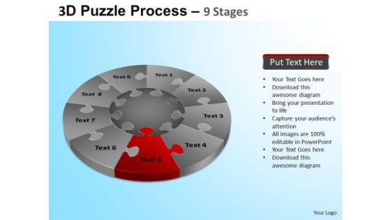 PowerPoint Designs Diagram Puzzle Segment Pie Chart Ppt Slides