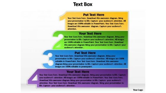 PowerPoint Designs Diagram Textbox 4 Ppt Theme