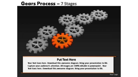 PowerPoint Designs Editable Gears Process Ppt Slide