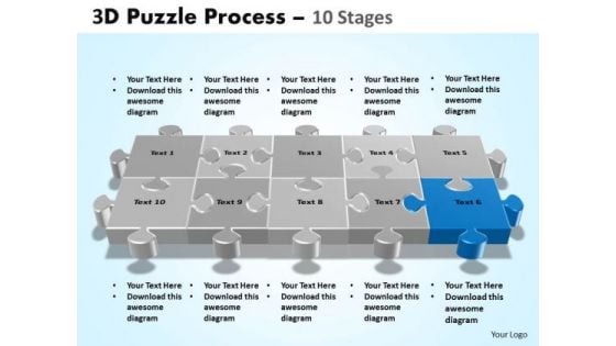 PowerPoint Designs Editable Puzzle Process Ppt Slide