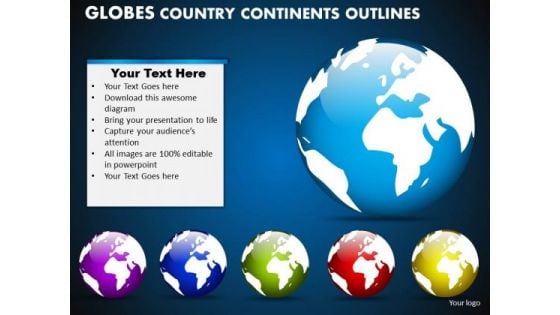 PowerPoint Designs Global Globes Country Ppt Process