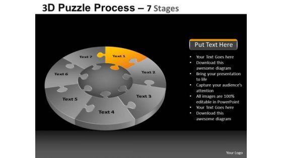 PowerPoint Designs Global Pie Chart Puzzle Process Ppt Process