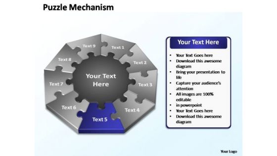 PowerPoint Designs Global Puzzle Mechanism Ppt Themes