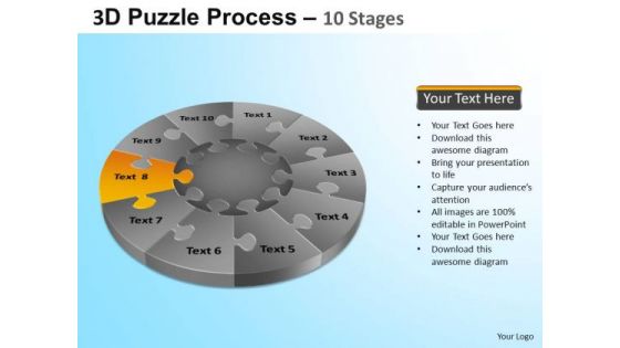 PowerPoint Designs Graphic Puzzle Segment Pie Chart Ppt Presentation