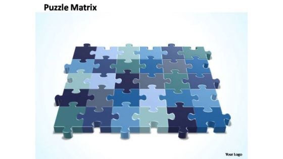 PowerPoint Designs Growth 6x5 Rectangular Jigsaw Puzzle Matrix Ppt Theme