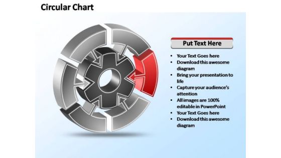 PowerPoint Designs Growth Interconnected Circular Chart Ppt Slide