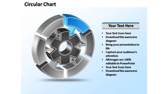 PowerPoint Designs Growth Interconnected Circular Chart Ppt Slides