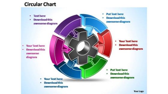 PowerPoint Designs Growth Interconnected Circular Chart Ppt Theme