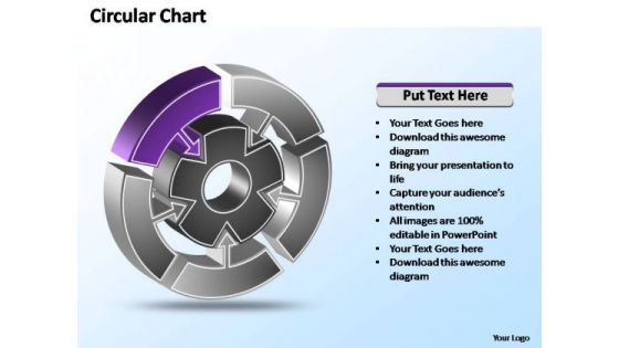 PowerPoint Designs Growth Interconnected Circular Chart Ppt Themes