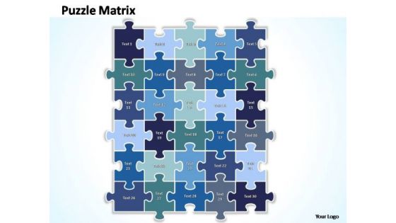 PowerPoint Designs Growth Puzzle Matrix Ppt Slides