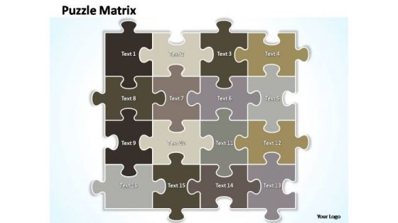 PowerPoint Designs Growth Puzzle Matrix Ppt Themes