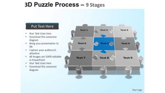 PowerPoint Designs Growth Puzzle Process Ppt Presentation Designs