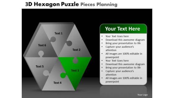 PowerPoint Designs Hexagon Puzzle Editable Ppt Design Slides