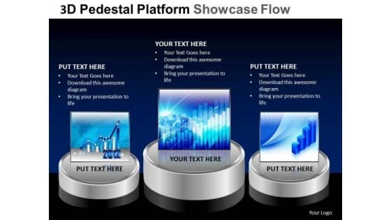 PowerPoint Designs Marketing Pedestal Platform Showcase Ppt Templates