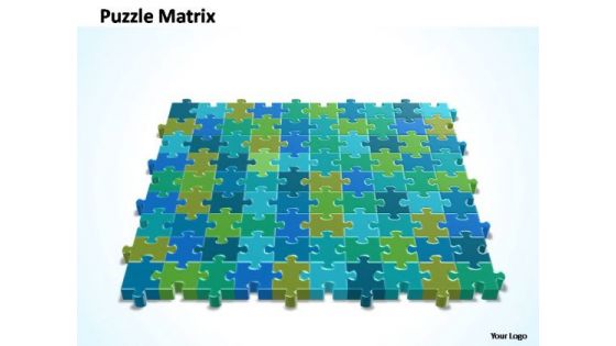 PowerPoint Designs Process 10x9 Rectangular Jigsaw Puzzle Matrix Ppt Slide