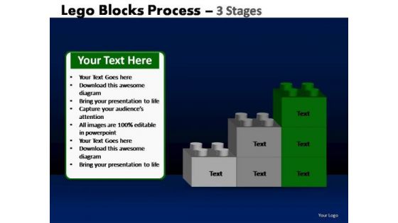 PowerPoint Designs Process Lego Blocks Ppt Templates