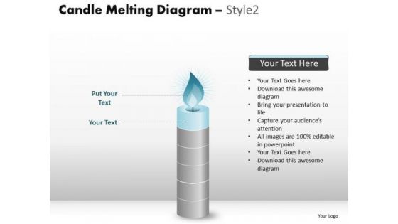 PowerPoint Designs Sales Candle Melting Ppt Slides