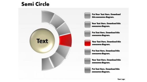 PowerPoint Designs Sales Semi Circle Ppt Slide Designs