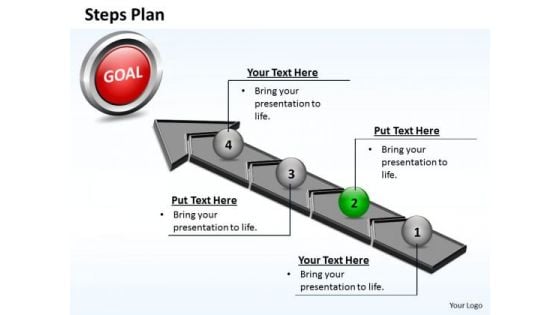 PowerPoint Designs Sales Steps Plan 4 Stages Style 4 Ppt Slides