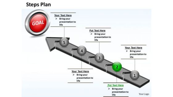 PowerPoint Designs Sales Steps Plan 5 Stages Style 4 Ppt Slides